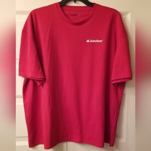 State Farm Men's T-Shirt Sport-Tek Athletic Breathable Fabric Red Size 2XL EUC!